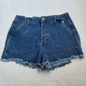 Frayed Denim Shorts